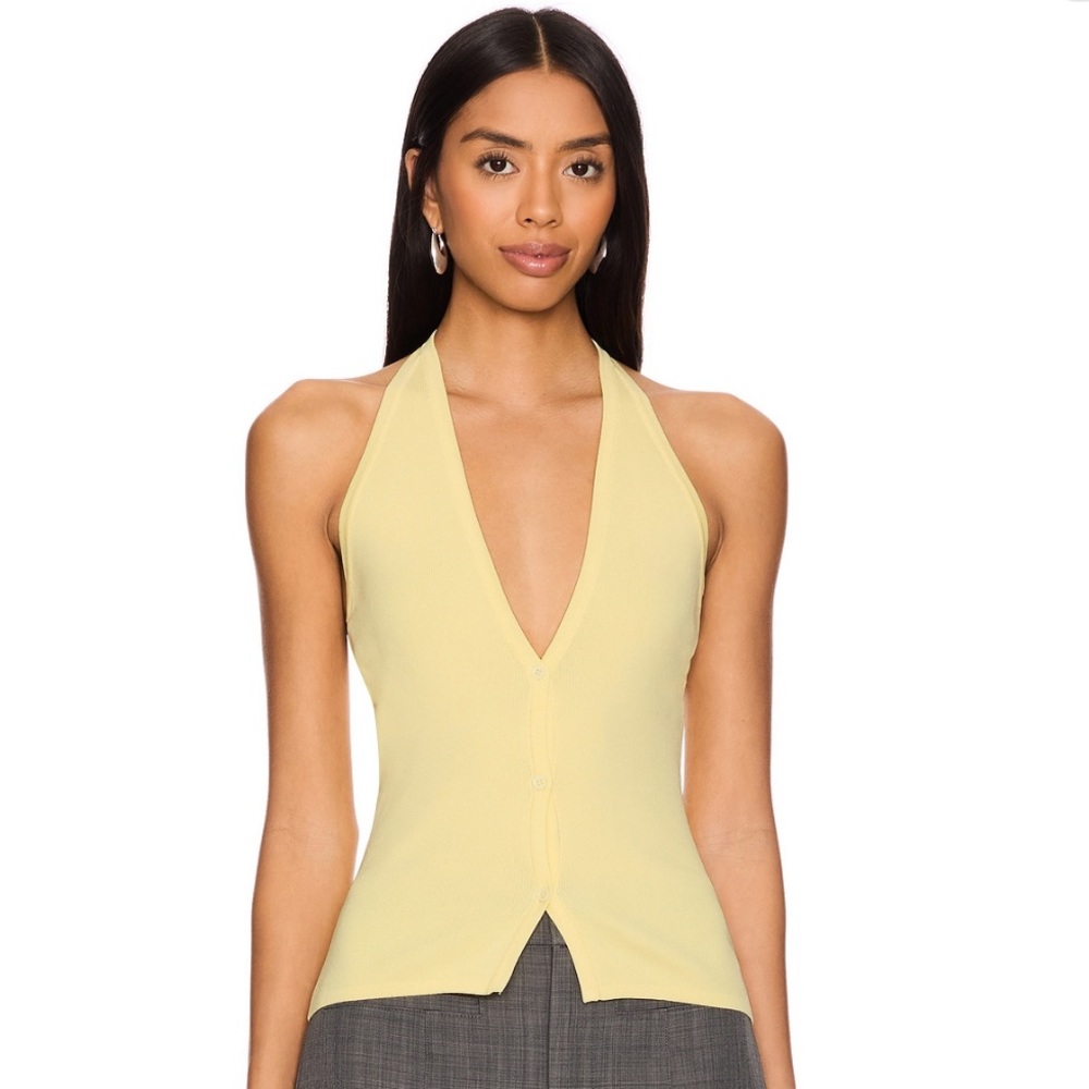 Lioness Light Yellow Halter Top